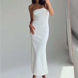 Princess Polly Strapless White Dress